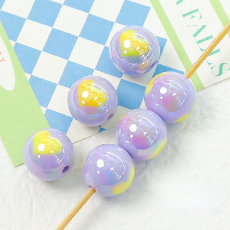 Cream Color Heart Acrylic Beads 16mm Glossy Finish 10pcs 11