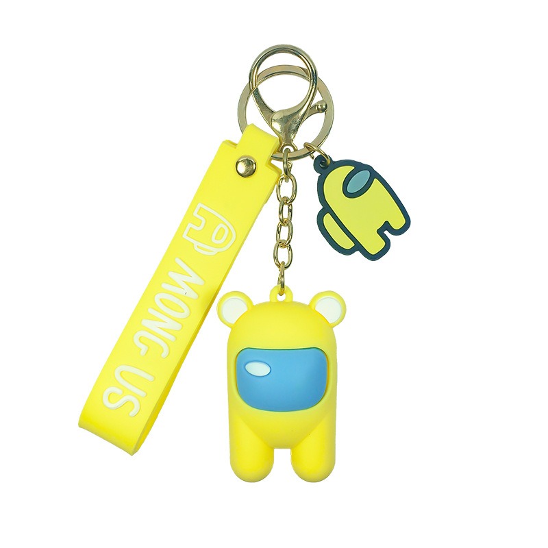 PVC Among Us Character Cartoon Keychain with Wrist Strap 5