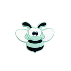 Silicone Focal Beads Bee With Large Eyes Pastel Colors 10pcs 2