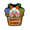 Silicone Focal Beads Happy Easter Rabbit With Happy Easter Text Colorful Basket