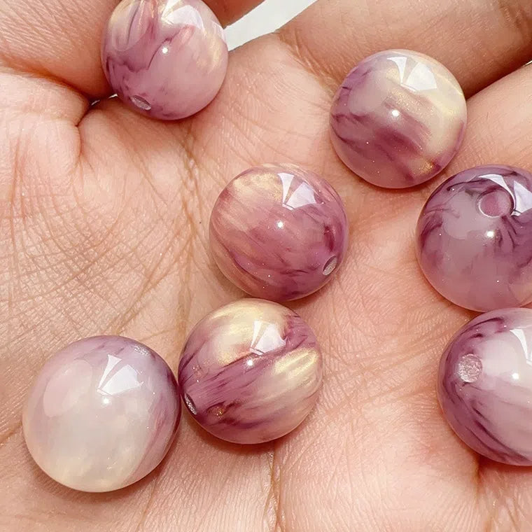 Fluid Gilded Gradient Resin Beads 16mm Two-Color Blooming 20pcs 4