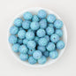 Colorful 15mm Printed Round Silicone Beads with Flower Patterns 50pcs 5