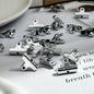 Plating Clip Acrylic Beads 20mm Silver Metallic 50pcs