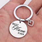 Stainless Steel Heart Keychain Polished Silver Open Charm Family Gift 4