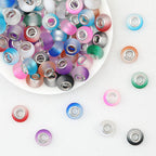 Frosted Gradient Acrylic Spacer Beads 14mm  50pcs