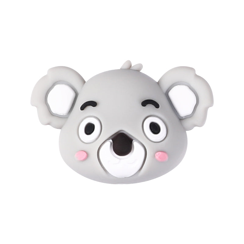 Silicone 3D Focal Beads Koala Head Multi Color Pastel Shades 20pcs 10