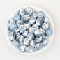 15mm Printed Pattern Round Silicone Beads 50pcs 3