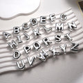 Plated Letter & Number Acrylic Beads 22x17x12mm Chunky Silver 50pcs 5