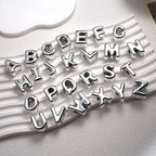 Plated Letter & Number Acrylic Beads 22x17x12mm Chunky Silver 50pcs 5