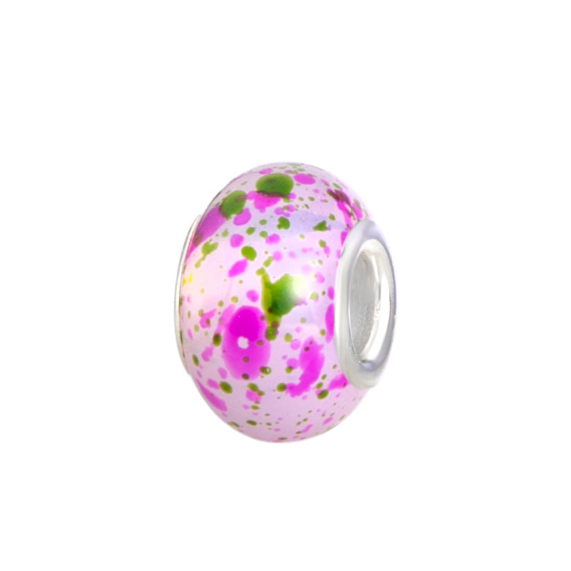 Resin Splash Ink Spacer Beads 14mm Large Hole 50pcs 8
