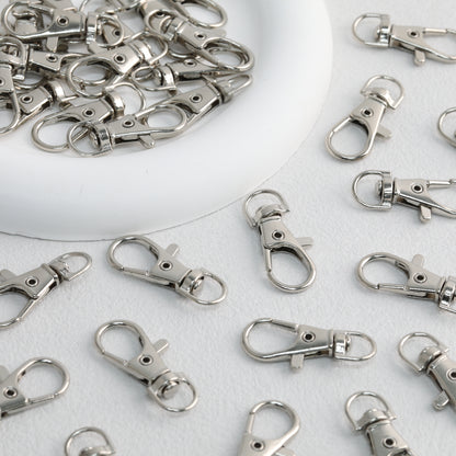 Zinc Alloy Swivel Lobster Claw Clasps Metal Nickel Plated 20pcs