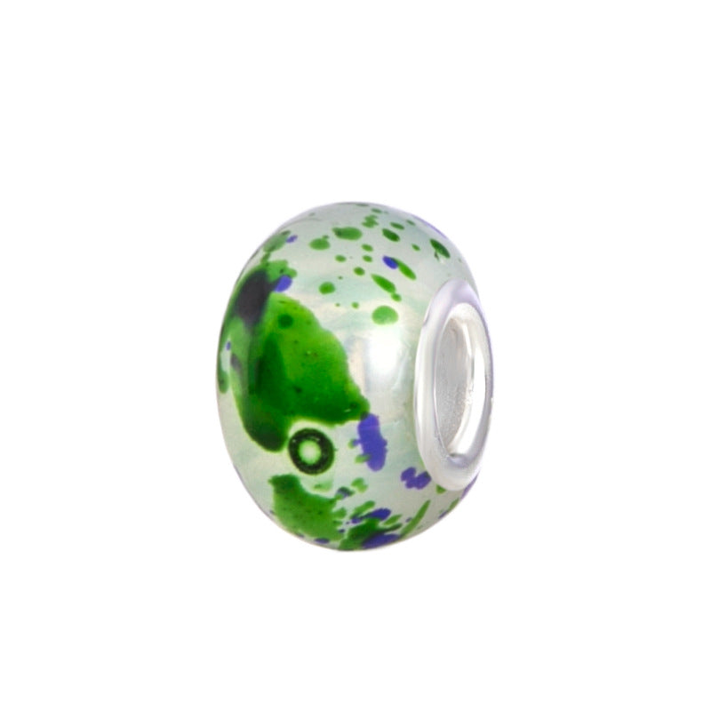 Resin Splash Ink Spacer Beads 14mm Large Hole 50pcs 9