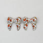 3D Printed Bow Shape Silicone Beads Colorful Pattern 10pcs - 3