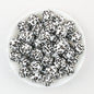 15mm Leopard Print Pattern Silicone Round Beads 50pcs - Leopard Eye Stone