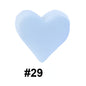 Colorful Pastel Mix Heart 14mm Silicone Beads Solid Color Matte Finish 50pcs 16