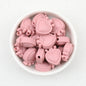 Colorful Heart Crown Silicone Focal Beads 20pcs 16