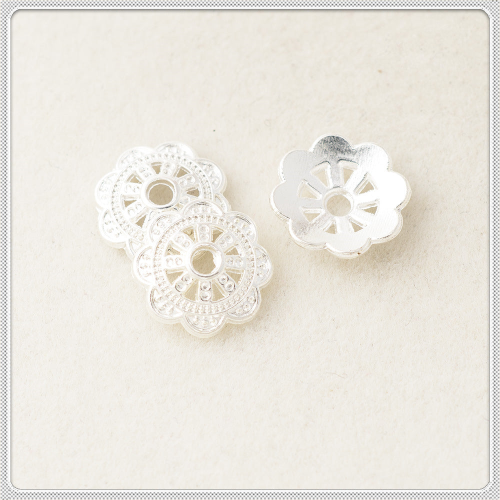 Alloy Eight-Petal Flower Bead Caps 10mm Elegant Hollow 200pcs 4
