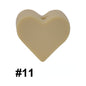Colorful Pastel Mix Heart 14mm Silicone Beads Solid Color Matte Finish 50pcs 10