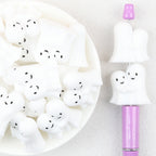 3D Halloween Two Adorable Ghosts Silicone Focal Beads 20Pcs 