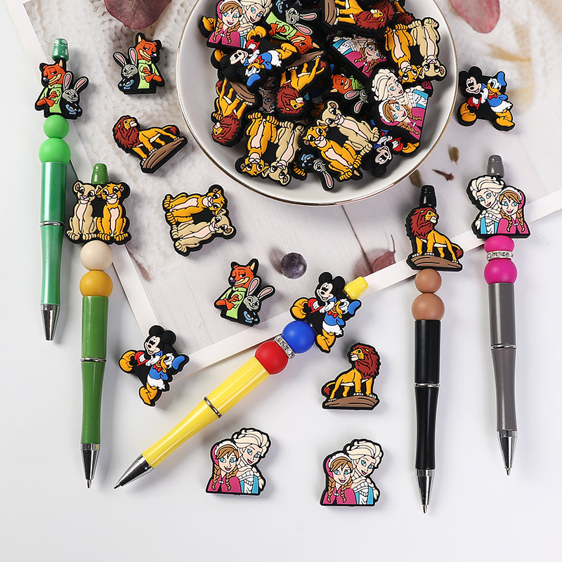 Silicone Focal Beads Disney Anime Characters Classic Duo Group 20pcs 8