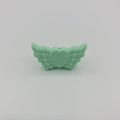 Wing Silicone Beads Mixed Colors 20pcs 27