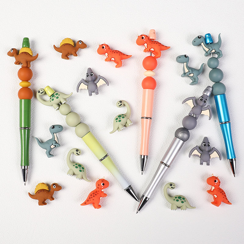 3D Cute Brontosaurus Dinosaur Silicone Focal Beads 20 Pcs 7
