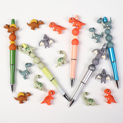 3D Cute Brontosaurus Dinosaur Silicone Focal Beads 20 Pcs 7