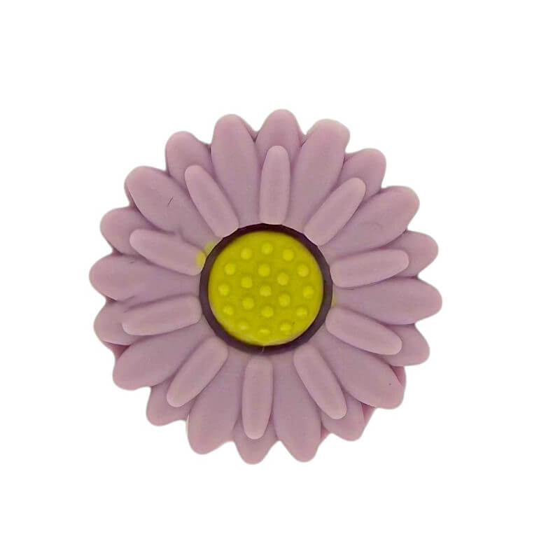 Silicone Focal Beads Daisy Sunflower Rounded Center 20pcs 24
