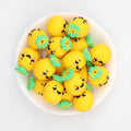 3D Cute Pineapple Silicone Focal Beads 20Pcs  2