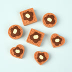 Silicone Focal Beads Vanilla Flavored Waffles Round and Heart Shapes 20pcs 2
