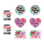Silicone Focal Beads Mother Day Circle Badge Smiling Face 20pcs 8