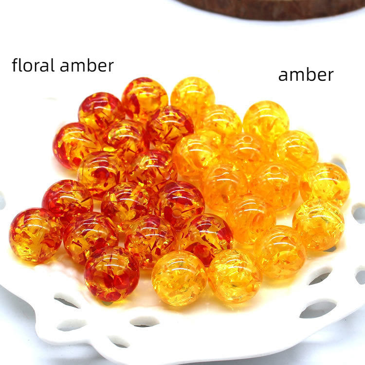 Imitation Amber Resin Beads 6-16mm Translucent Warm Colors 100pcs 2
