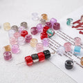 Clear Glitter Resin Barrel Beads 6 8mm Mixed Colors 50pcs