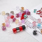 Clear Glitter Resin Barrel Beads 6 8mm Mixed Colors 50pcs