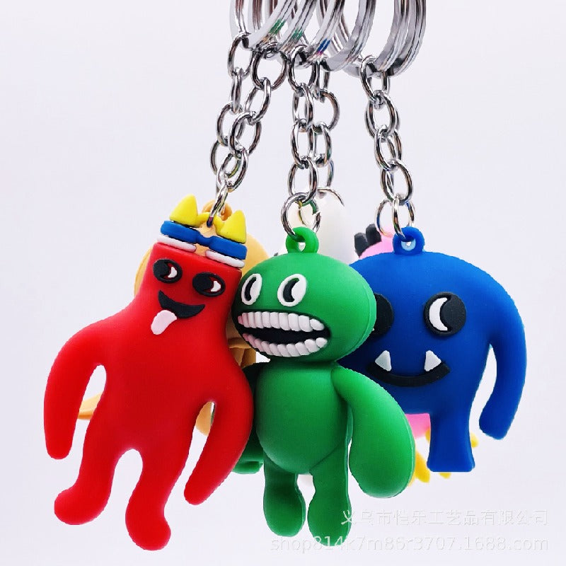 Soft Rubber Cartoon Monster Keychain Colorful Garten Of Banban Plush 2