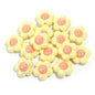 Cartoon Flower Acrylic Beads 16mm Glossy Pastel Colors 20pcs 6