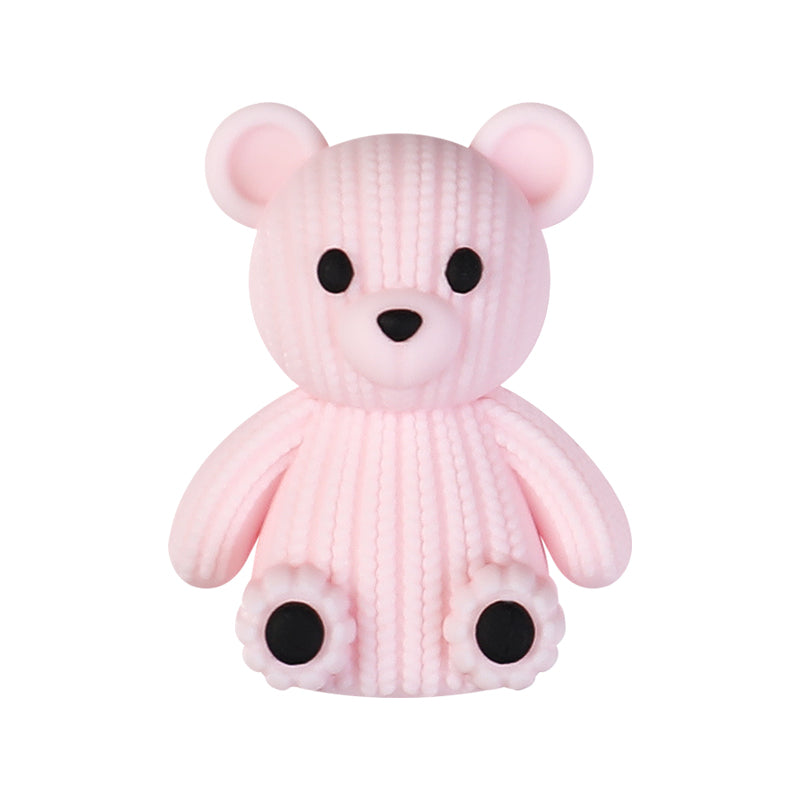 3D Cute Sweater Bear Silicone Focal Beads 20pcs 13