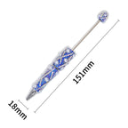 Beadable Pen with Rhinestone Pearl Chain Multicolor Rotating 5 Pcs 3
