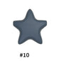Star Shaped 45mm Silicone Beads Smooth Surface 50pcs 17