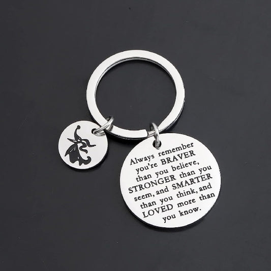 Ghost Dog Keychain Stainless Steel Inspirational Halloween Charm