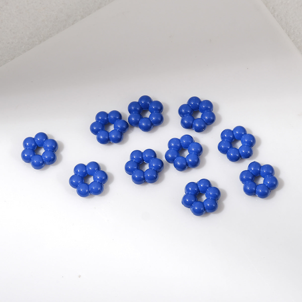 Floral Flower Shape 8mm Acrylic Spacer Beads 50pcs 4