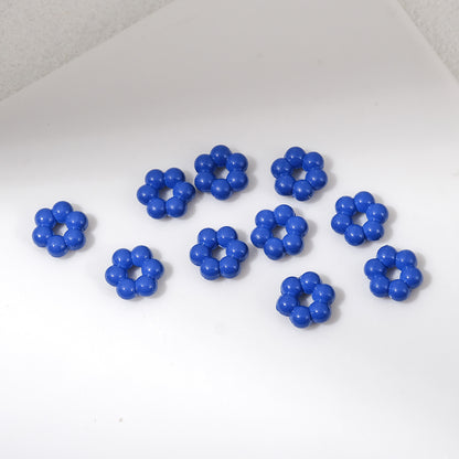 Floral Flower Shape 8mm Acrylic Spacer Beads 50pcs 4