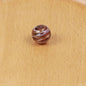 Lampwork Glass Beads Round 12 14mm Dual Color Filigree Glitter 50pcs 9
