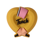 Silicone 3D Focal Beads Teacher Apple With Pencil and Gnome 20pcs 10