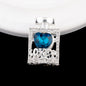 Fancy Alloy Perfume Bottle Charm Beads with Heart and Rhinestones 2pcs 11