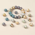 15mm Silicone Beads Rhombus Printed Design 50pcs 5
