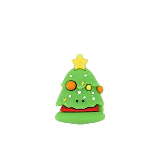 Silicone 3D Focal Beads Christmas Tree Layered Ornaments Star 20pcs