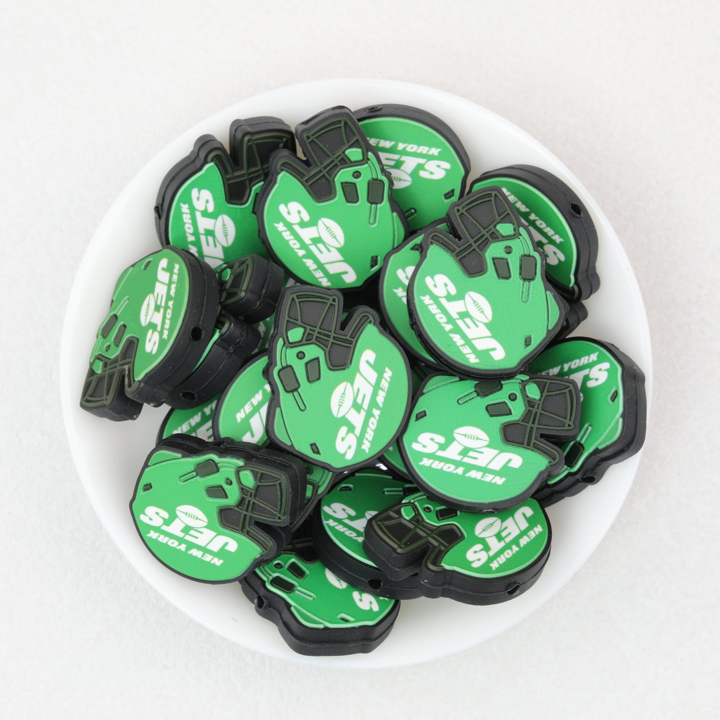 NFL Teams Silicone Focal Beads Football Helmet Design 20pcs 17