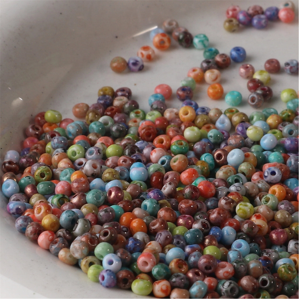 Premium Picasso Oil Painting Texture Seed Glass Beads 2mm 3mm