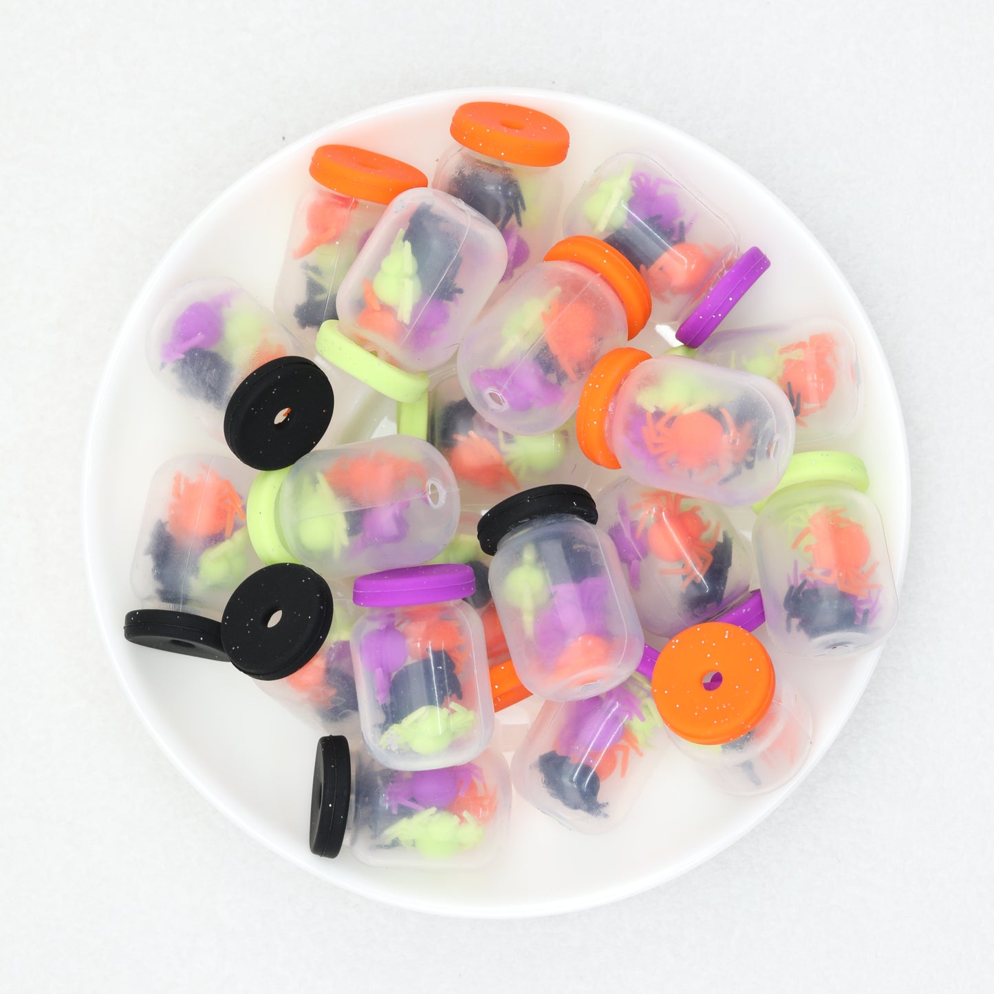 3D Halloween Silicone Focal Beads Spider Design 20pcs 4